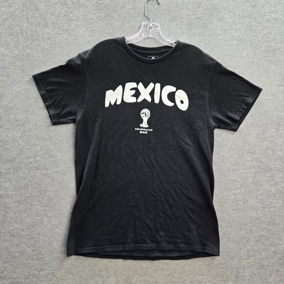 Mexico National Team Men Medium Black FIFA World Cup‎ Brasil Short Sleeve Tee - Picture 1 of 9